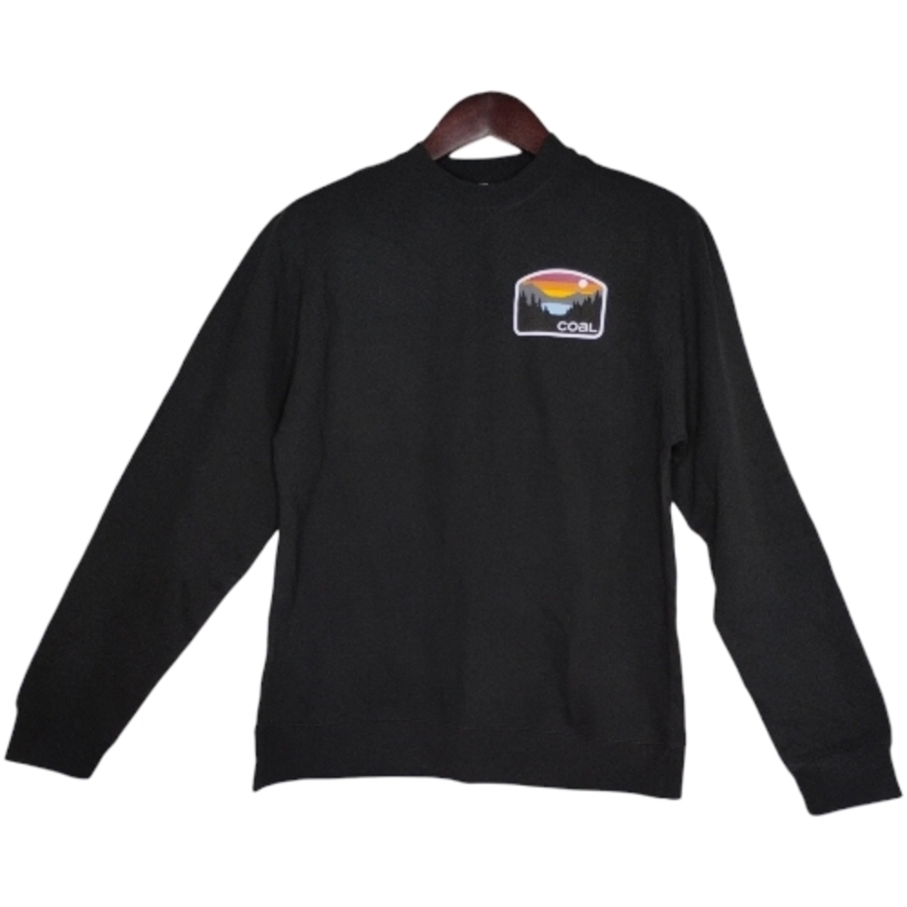 07. Coal Sweatshirt Large for men Long Sleeve Pullover NOWT black graphic print
